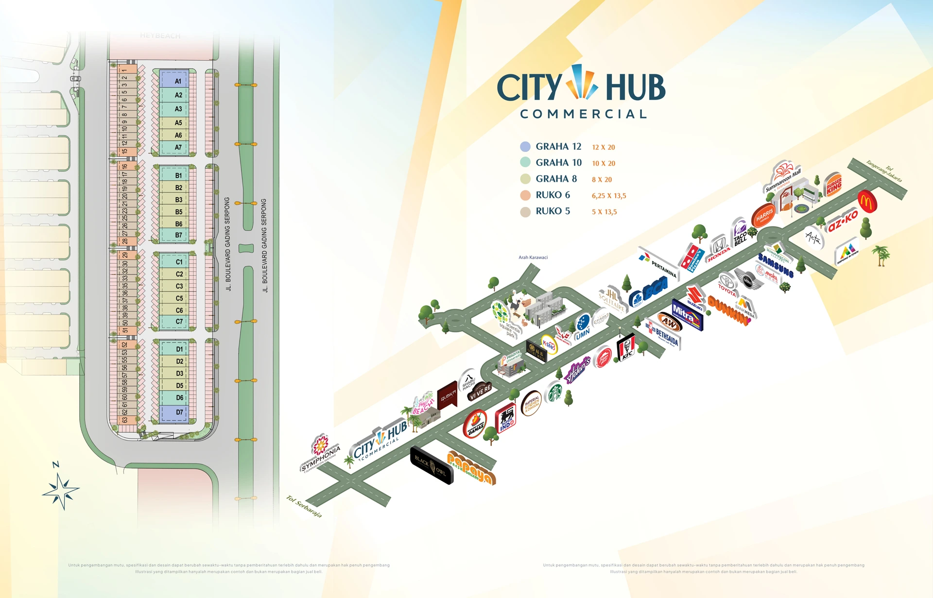 Denah Ruko City Hub Gading Serpong