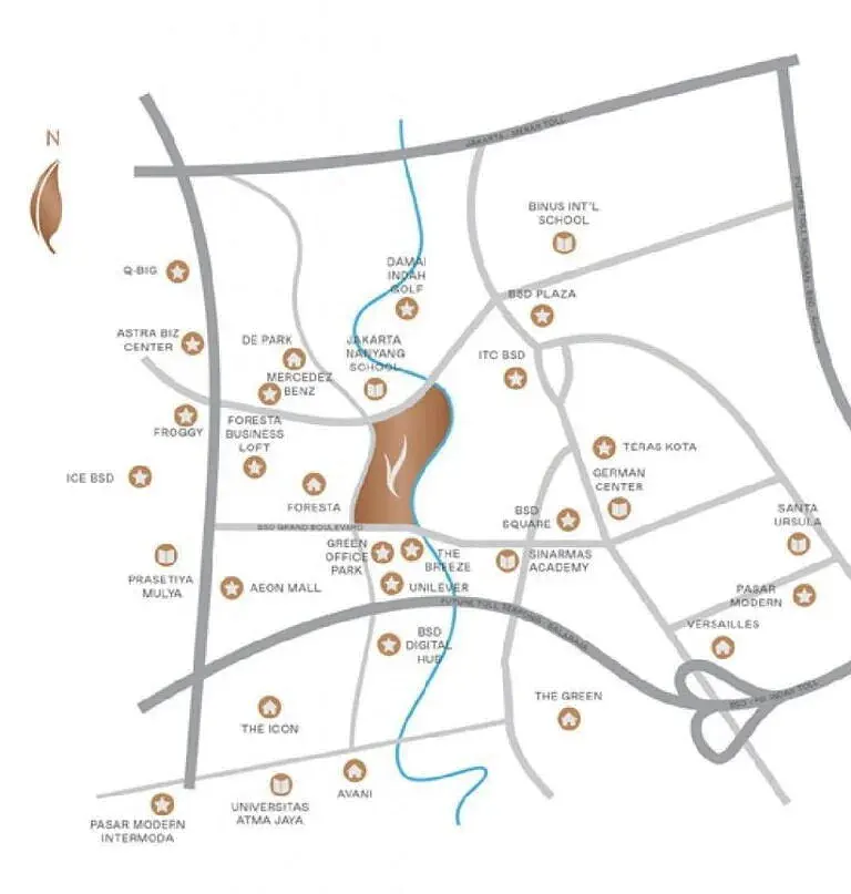 Lokasi MAP Island Villa Navapark BSD City