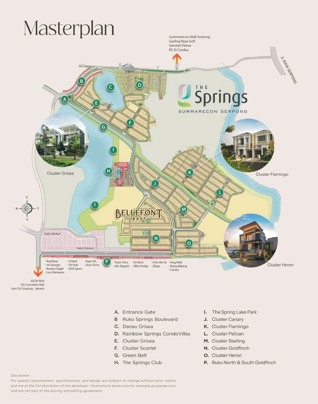 Masterplan Bellefont East Summarecon Serpong