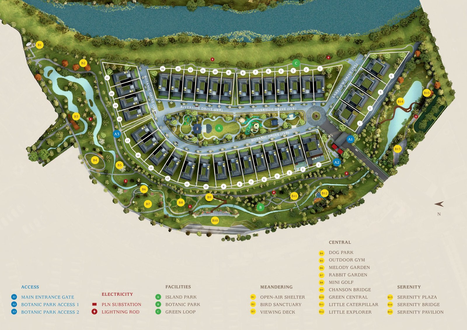 Siteplan Island Villa NavaPark BSD
