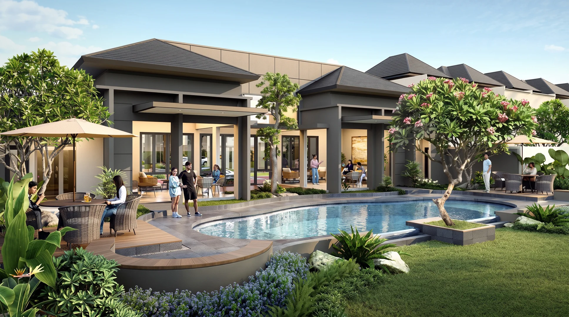 Community Lounge & Swimming Pool Castilo Terravia