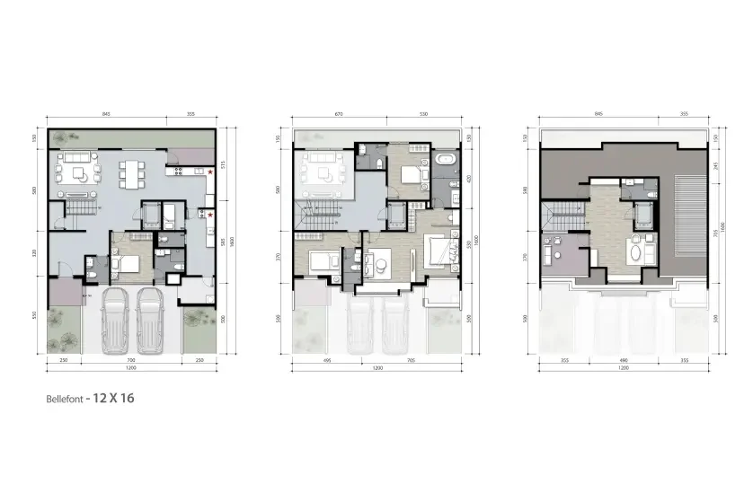 Layout Denah Bellefont East Tipe 12 Standar