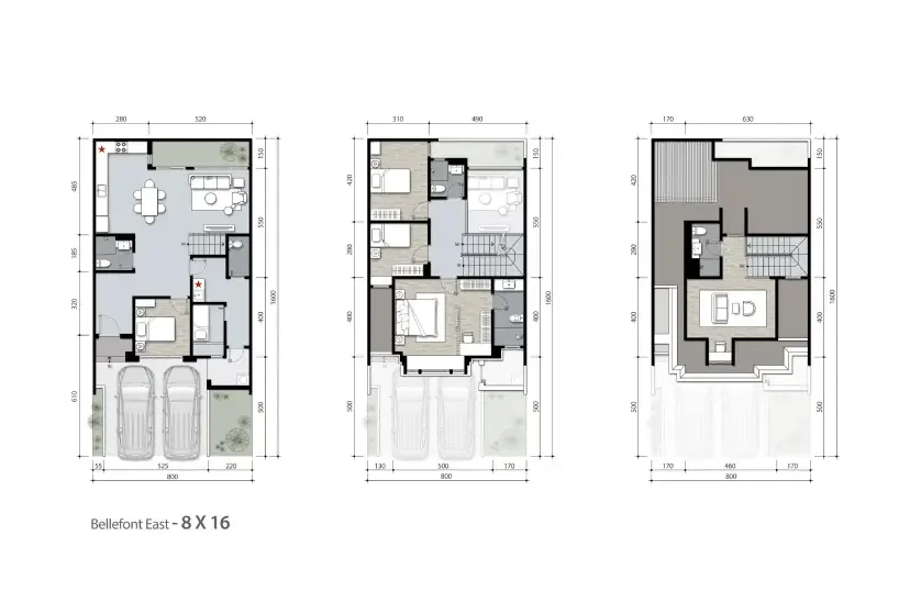 Layout Denah Bellefont East Tipe 8 Standar