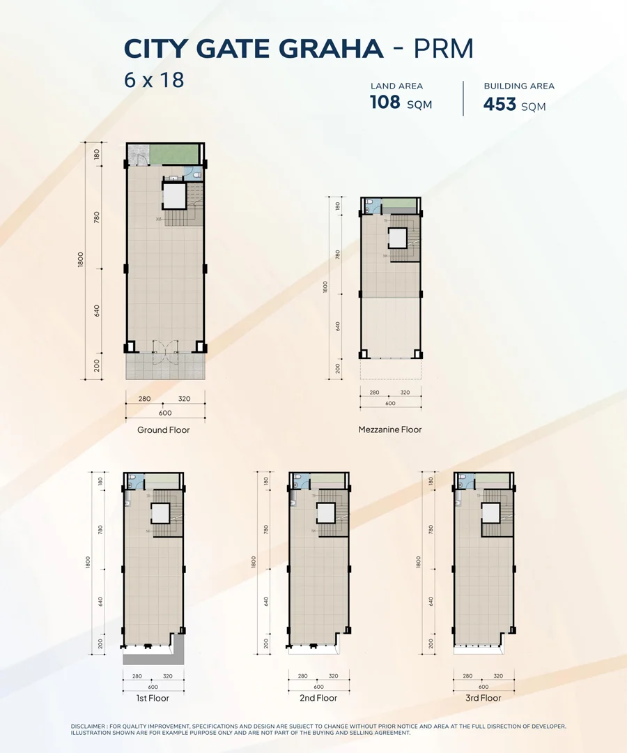 Layout Denah City Gate Graha 6x18 PRM