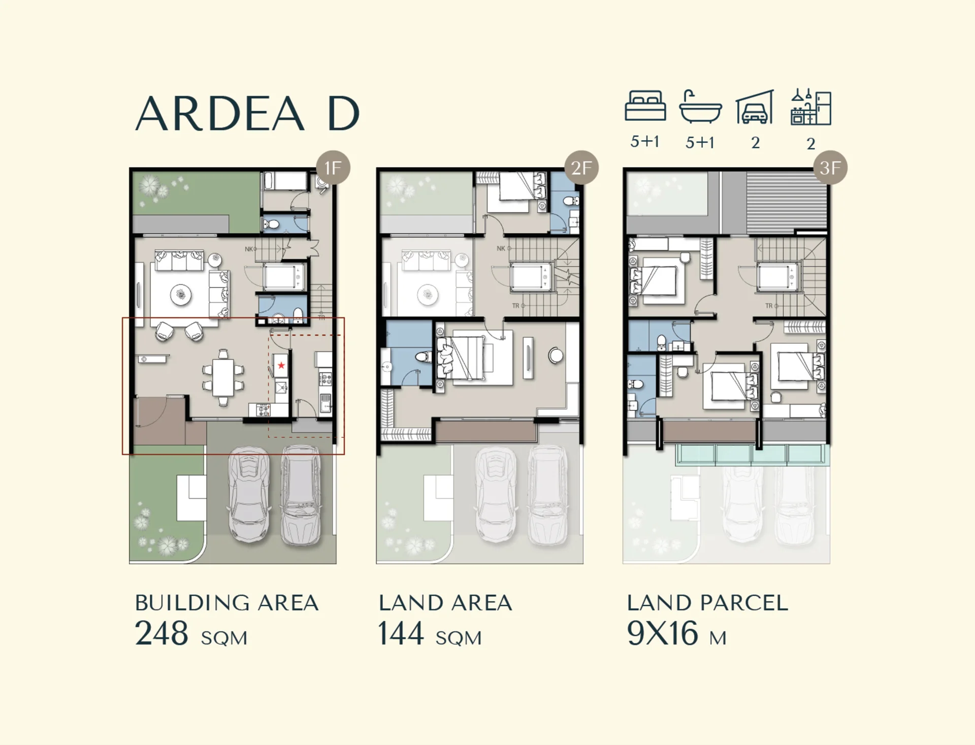 Layout Ardea Type D 9x16