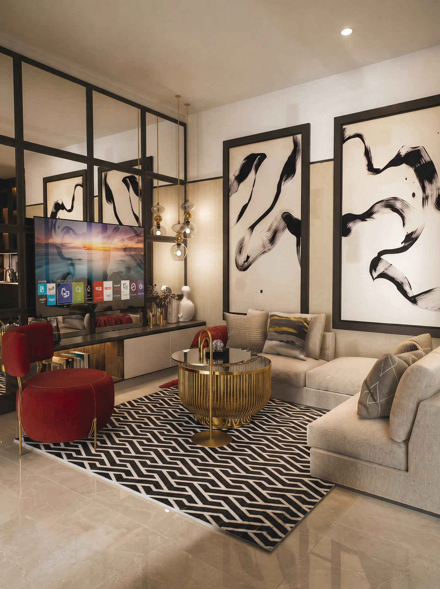 Interior Living Room Cluster Koza Sutera Rasuna
