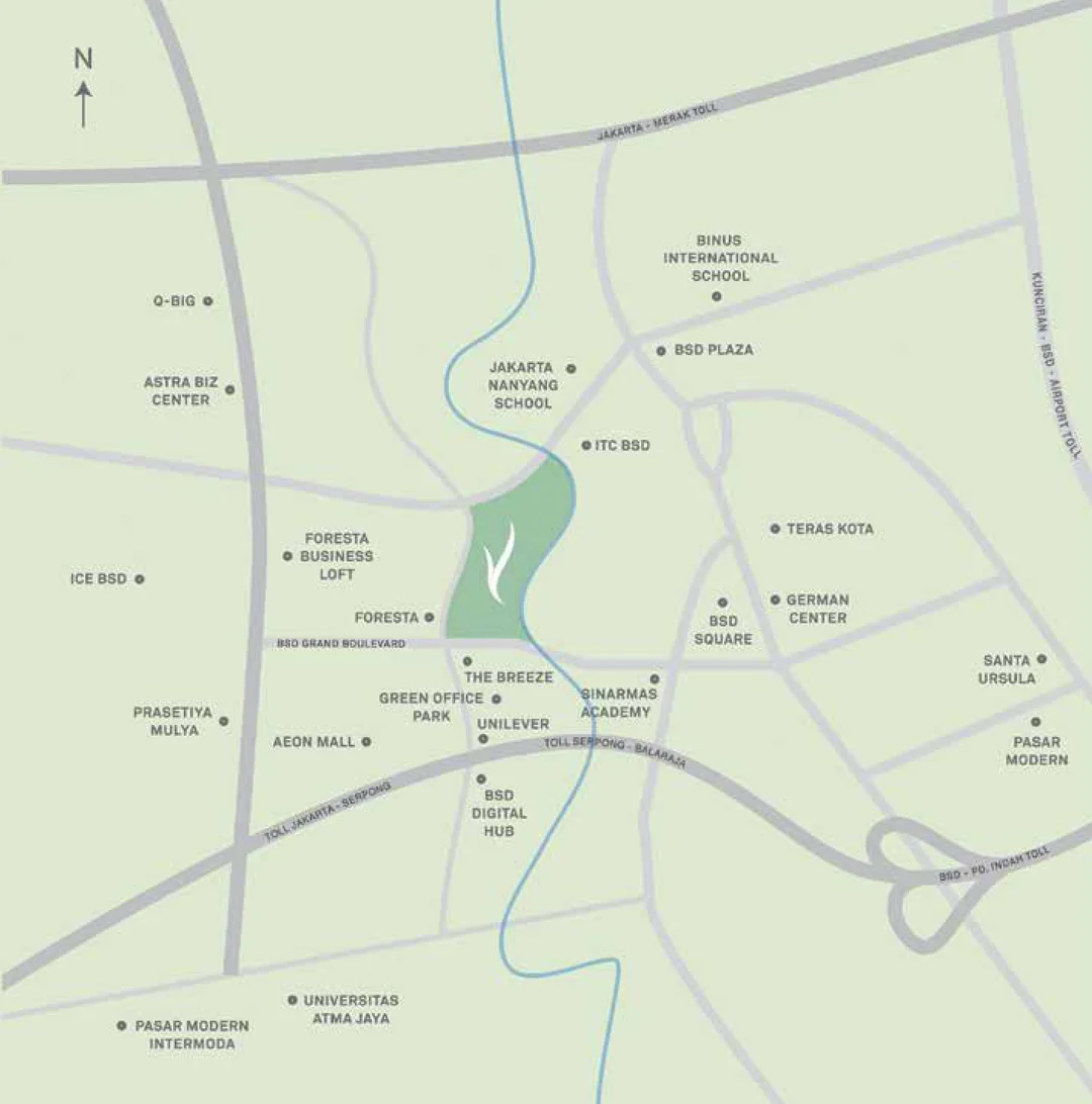 Peta Lokasi Layton NavaPark BSD City
