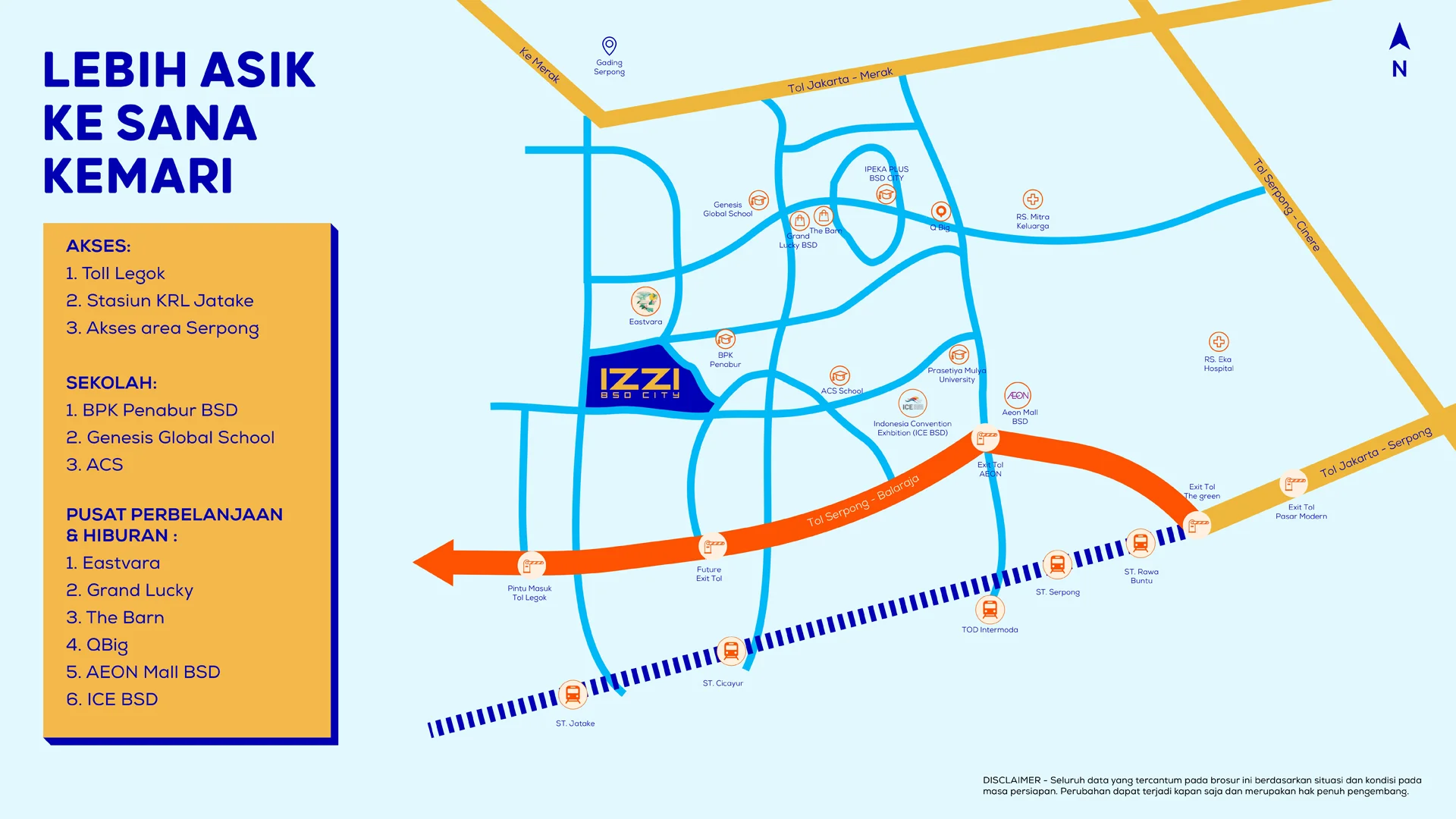 Peta Akses Lokasi Cluster IZZI BSD City Sinar Mas Land