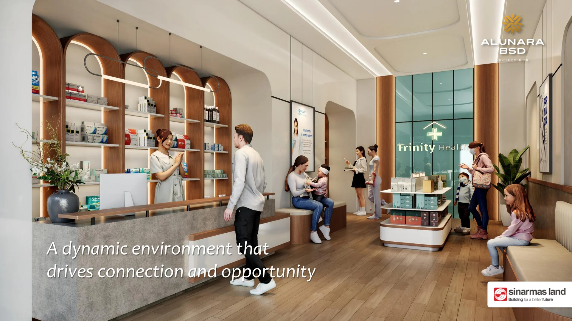 Ruko Alunara Society Hub BSD Tampak Kawasan 1