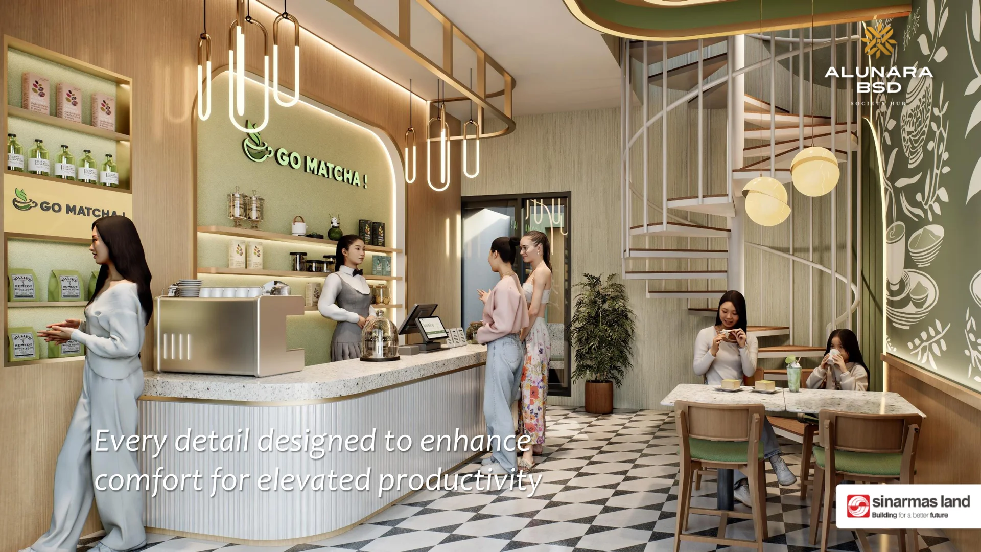 Ruko Alunara Society Hub BSD Tampak Kawasan 2