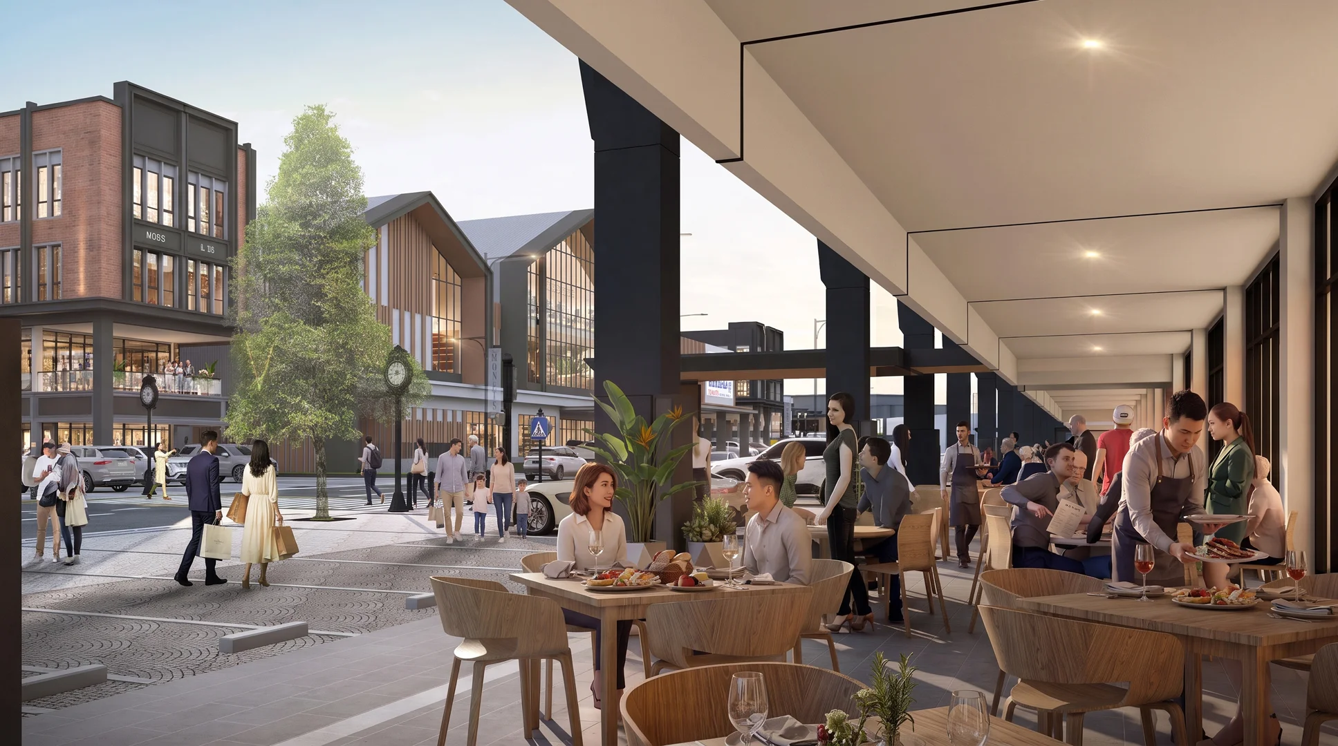 Area Alfresco Dining dan Double Facade Oxford Square Gading Serpong