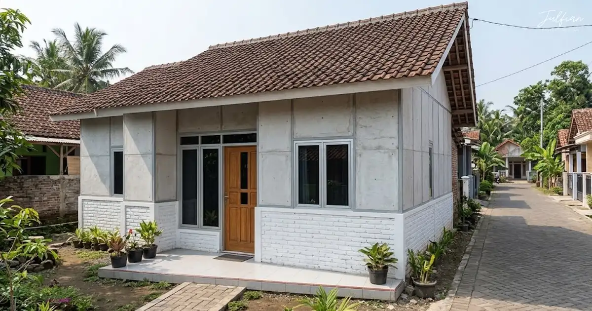 Rumah Setengah Tembok Setengah GRC
