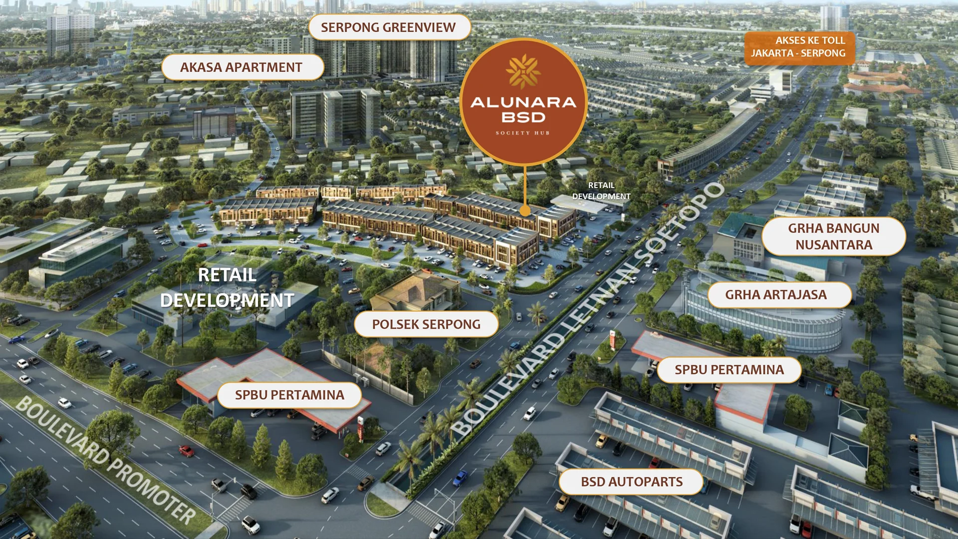 Surrounding Area dan Fasilitas Sekitar Ruko Alunara BSD City