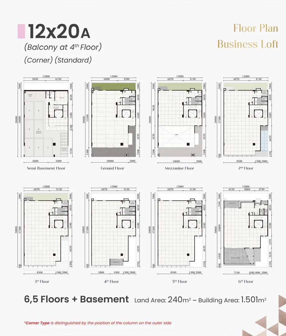 Floor Plan Victoria Business Loft 12x20 A