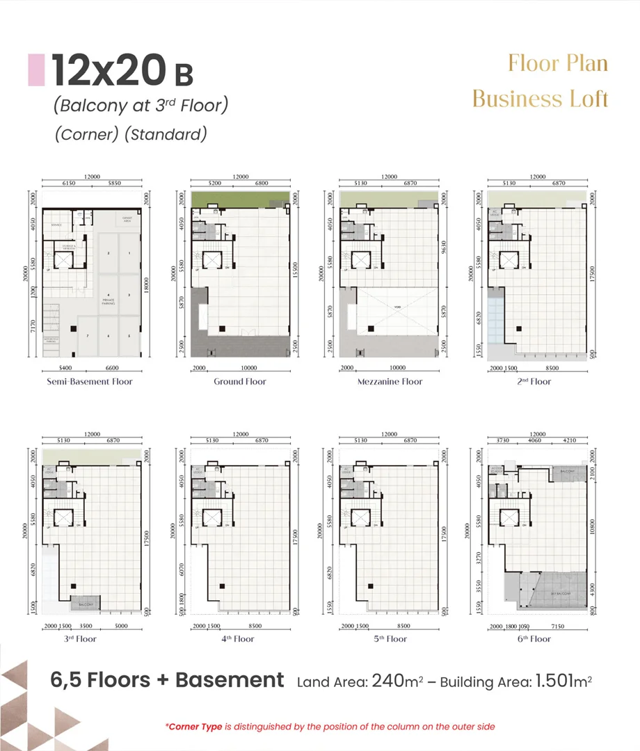 Floor Plan Victoria Business Loft 12x20 B