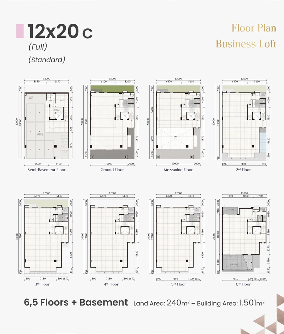 Floor Plan Victoria Business Loft 12x20 C