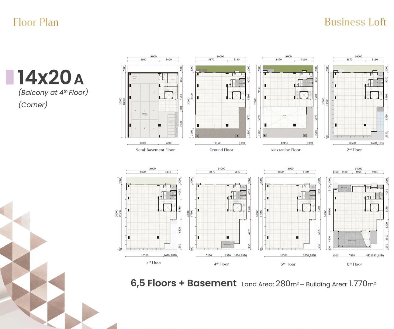 Floor Plan Victoria Business Loft 14x20 A