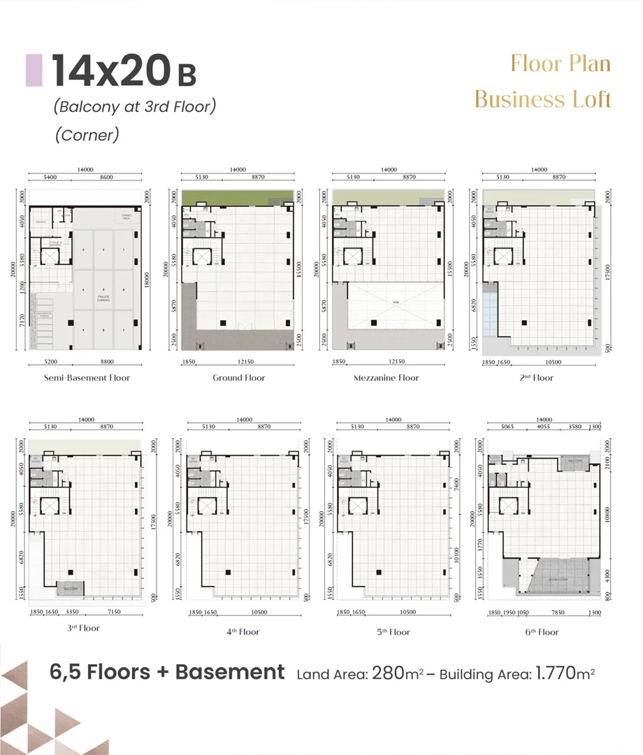 Floor Plan Victoria Business Loft 14x20 B
