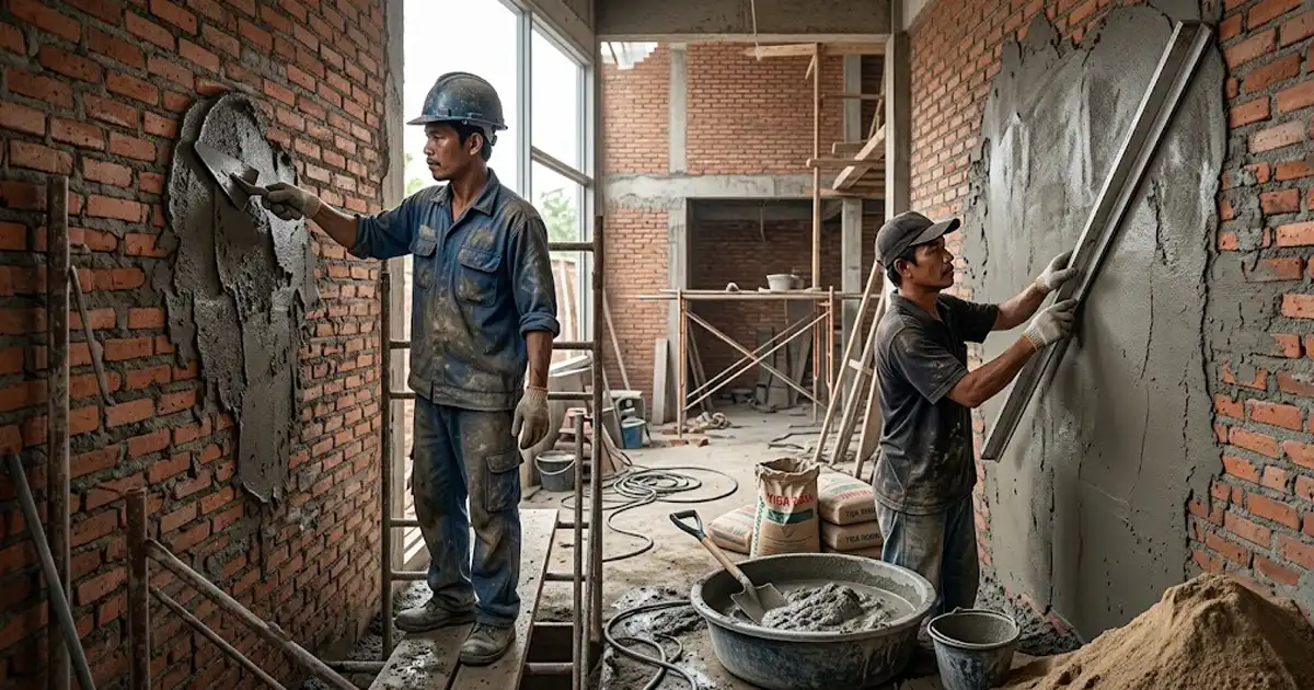 Harga Borongan Plesteran Dinding
