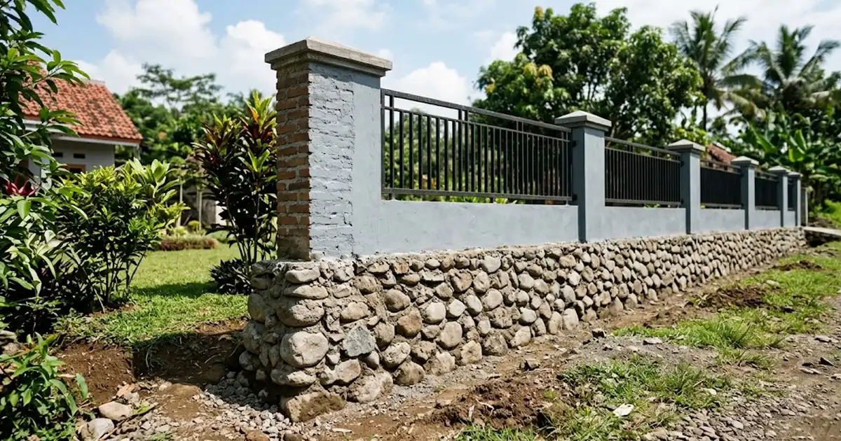 Pondasi Batu Kali untuk Pagar