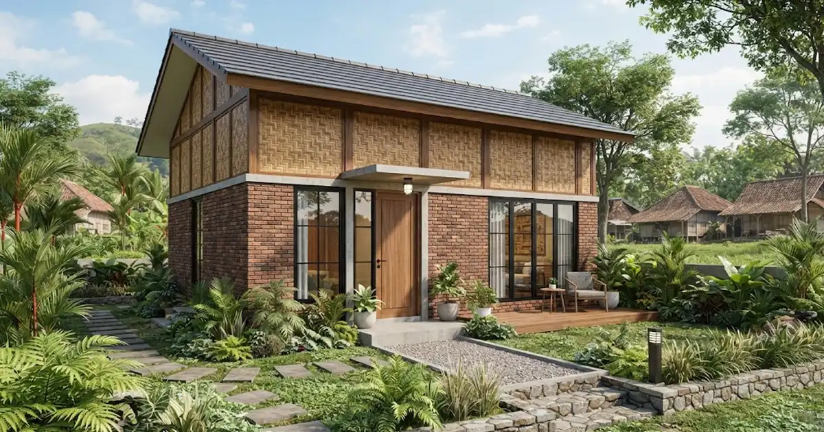 Rumah Setengah Bata Setengah Bilik