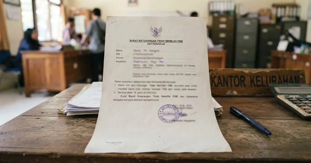 Surat Keterangan Tidak Memiliki PBB dari Kelurahan