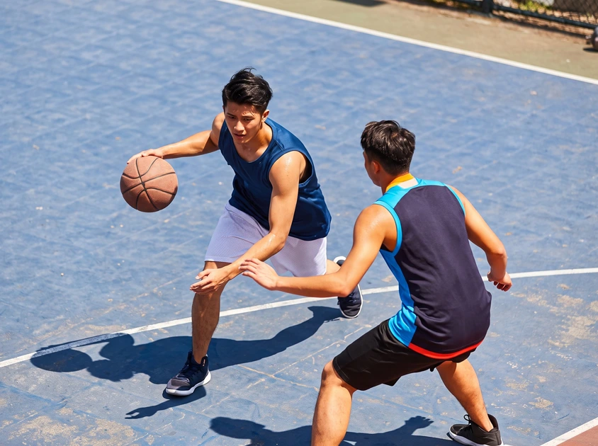 Lapangan outdoor multifungsi (adaptable outdoor court) di Nexen Hub, Sutera Nexen