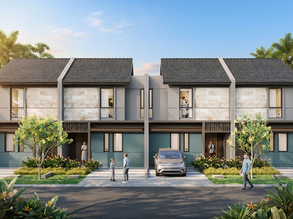 Fasad rumah tipe Nano cluster Virtu Phase 2 di Sutera Nexen, Balaraja
