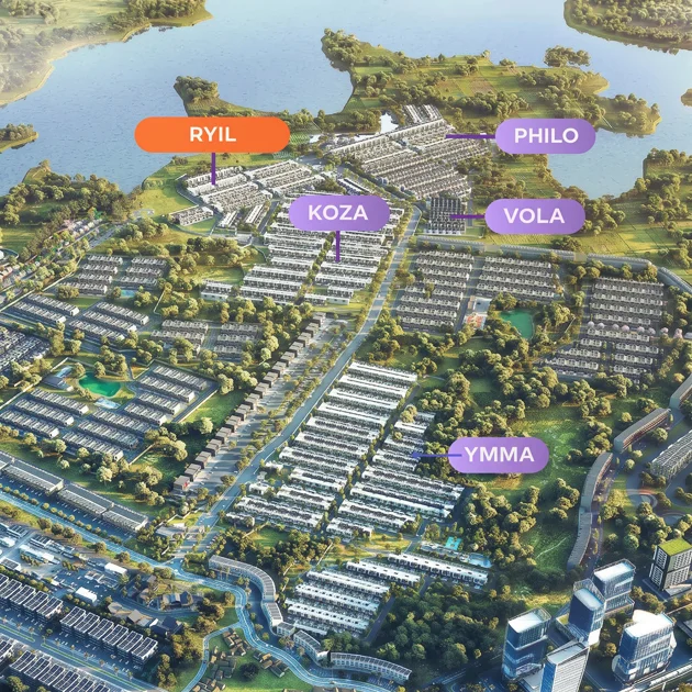 Masterplan Sutera Rasuna by Alam Sutera dengan posisi cluster RYIL (Cluster 5), PHILO, KOZA, VOLA, dan YMMA