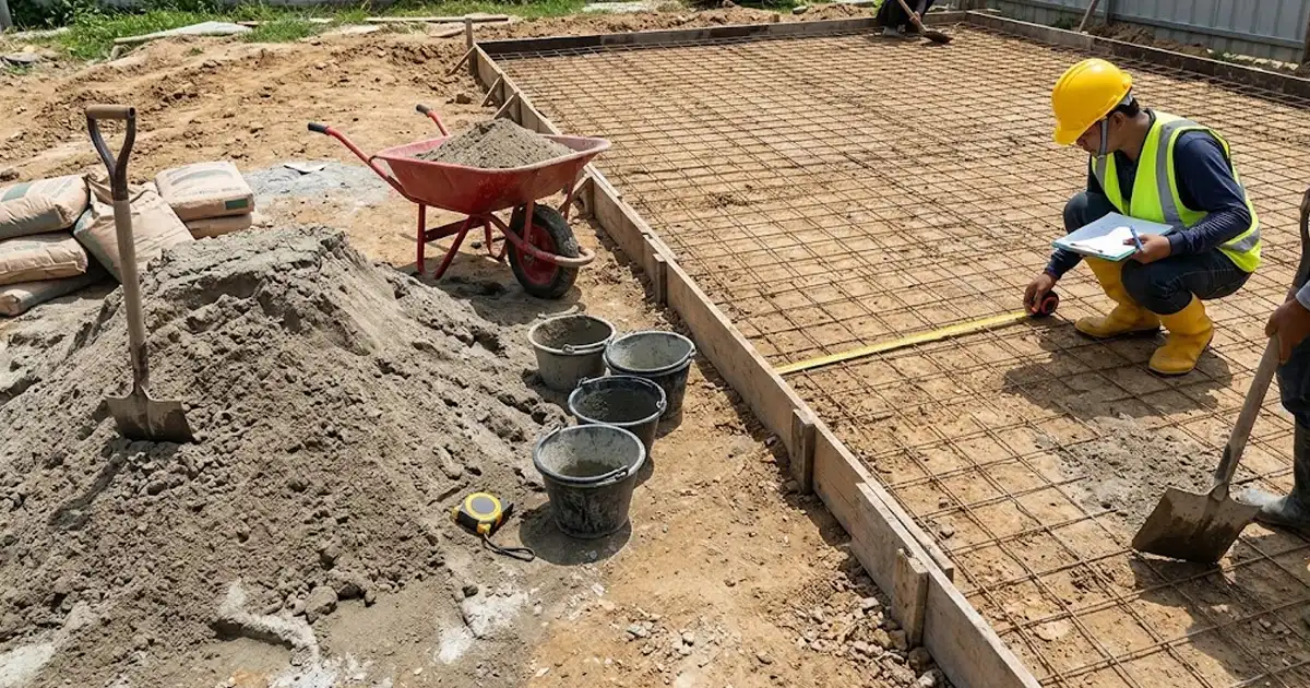 cara menghitung kebutuhan pasir untuk cor lantai